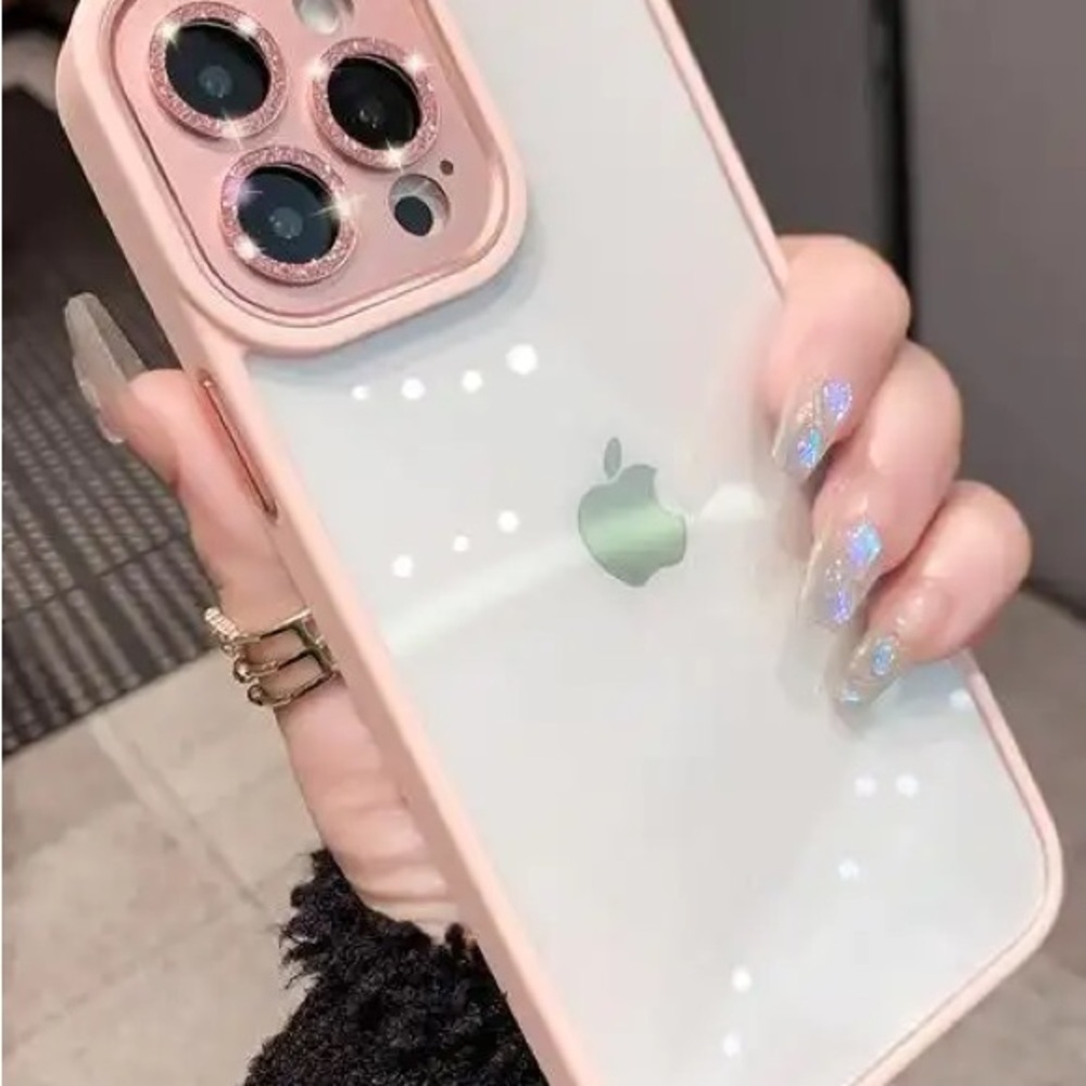 Apple Blush Pink and White iPhone Case